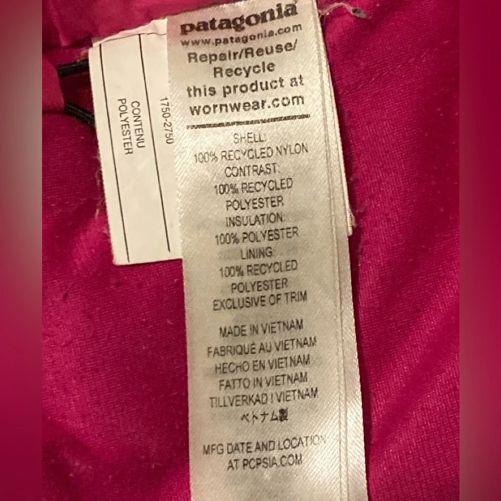 Patagonia Kids Insulated Hooded Puffer Jacket – Size 10 - Picture 4 of 6